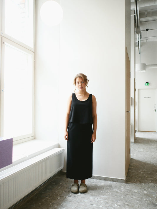 OUNCE garments Lin skirt - black