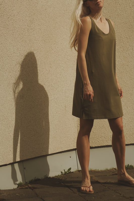 OUNCE garments Ellen short dress - green