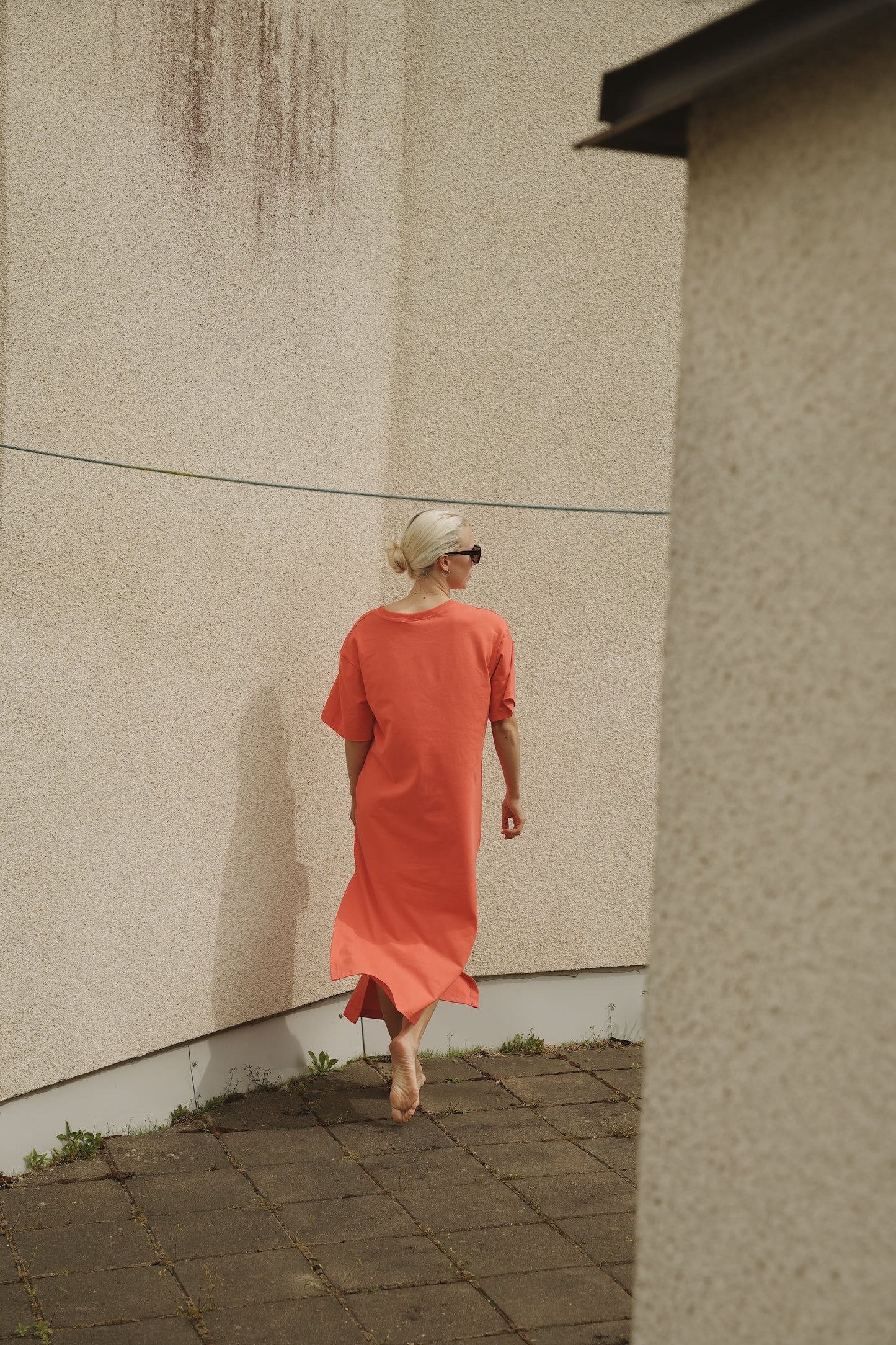 OUNCE garments Indie t-shirt dress - red