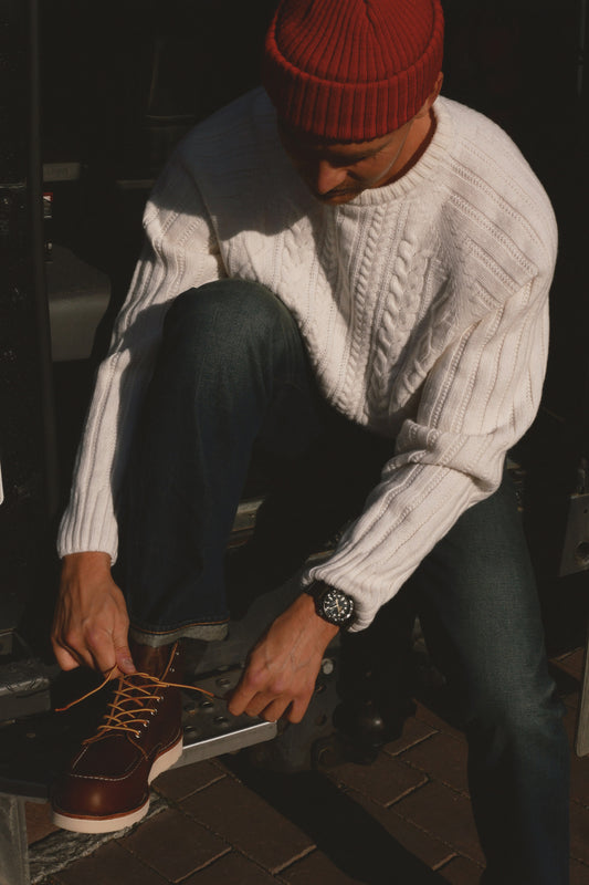 OUNCE garments Rope Sweater men - white