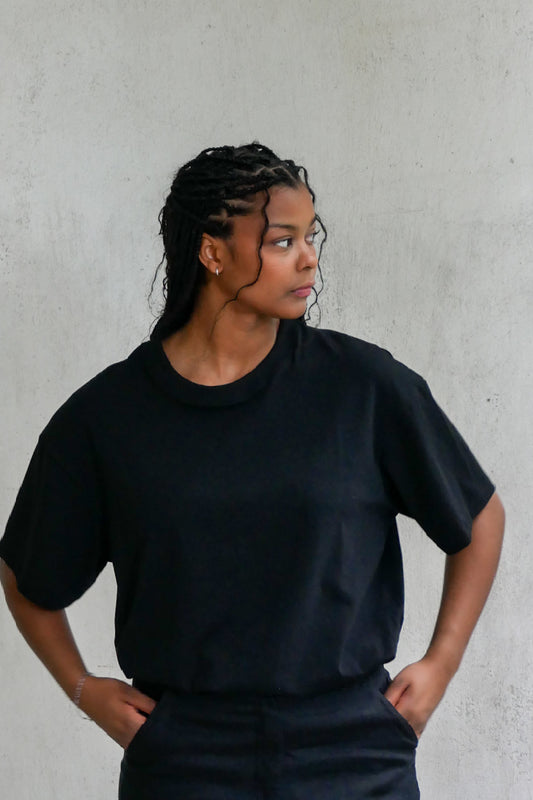 OUNCE garments Willie naisten oversize t-shirt - musta