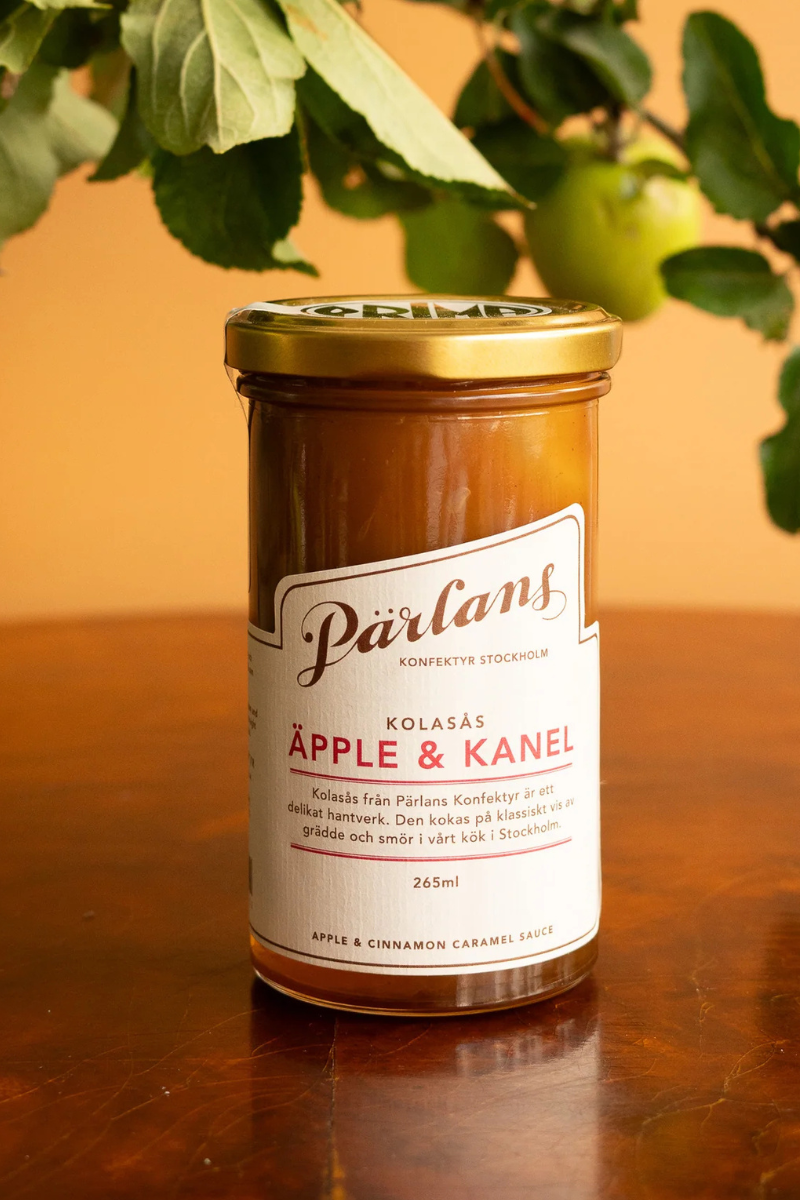 Pärlans Konfektyr Caramel sauce glass jar - apple & cinnamon
