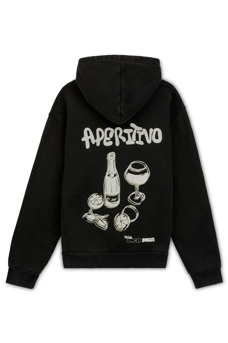 PICA PICA Aperitivo hoodie - washed balck