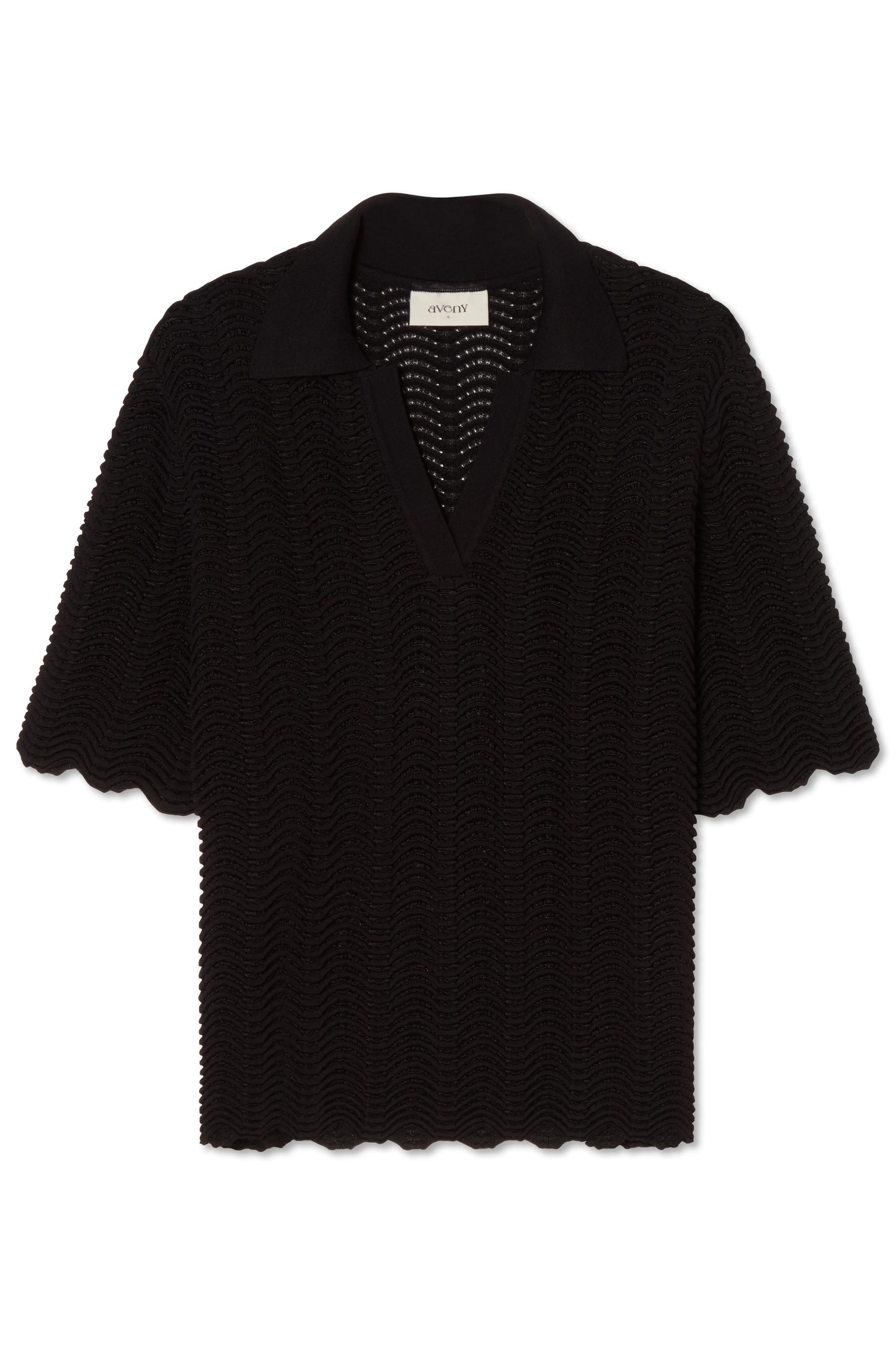 AVENY Lara Knit top - black on black