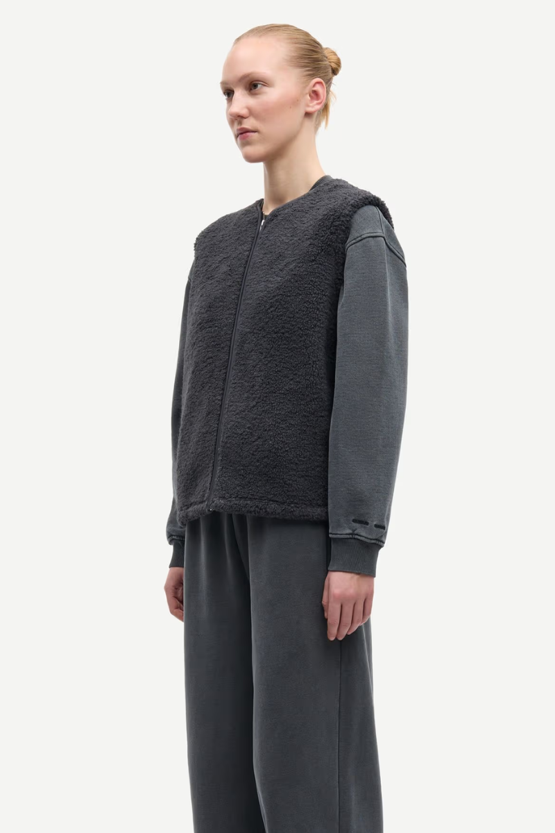 Samsøe Samsøe Saautumns vest - Charcoal art