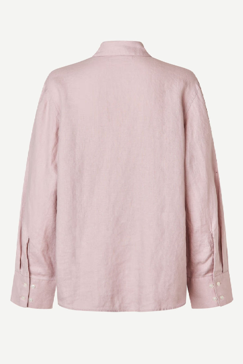 Samsøe Samsøe Sanot linen shirt - violet ice