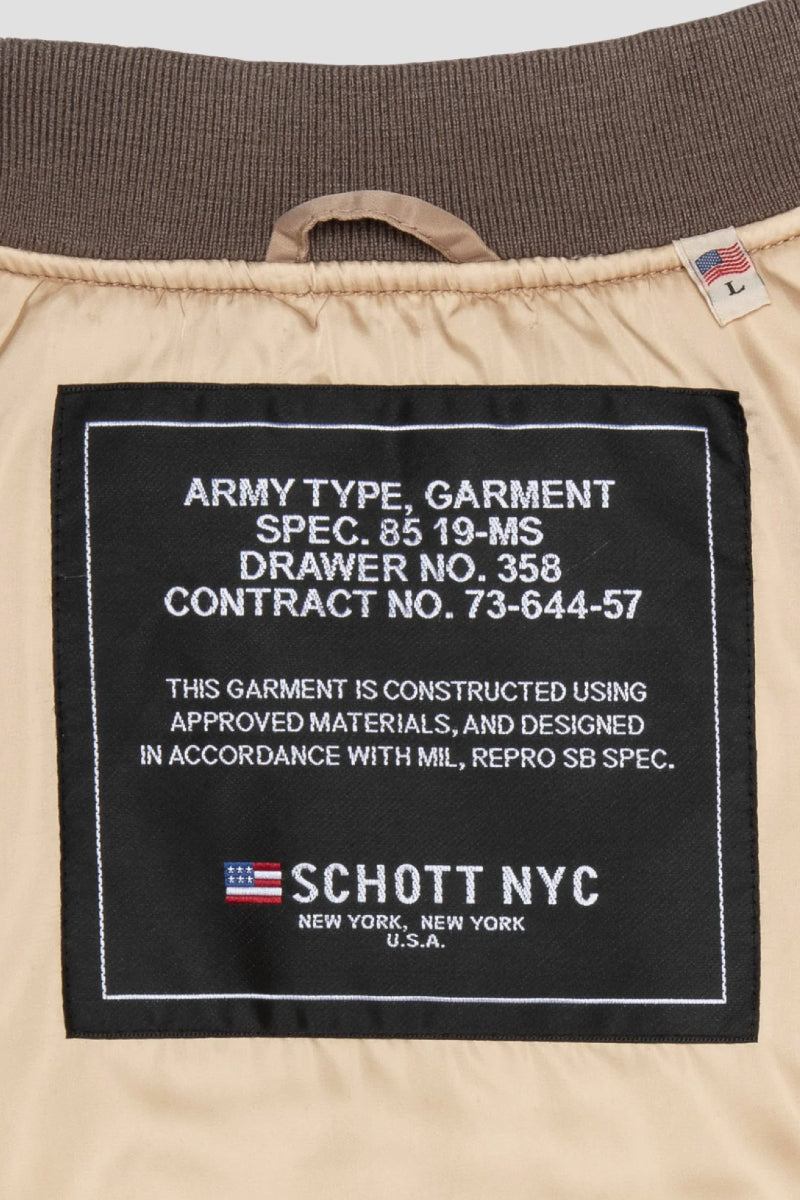 Schott Bomber Lave Coupe Vintage - desert