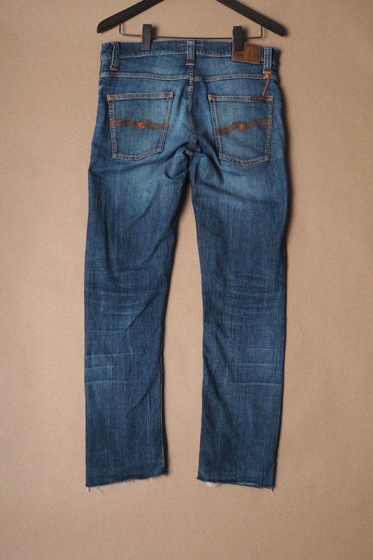 Nudie Jeans Grim Tim repaired Reuse jeans