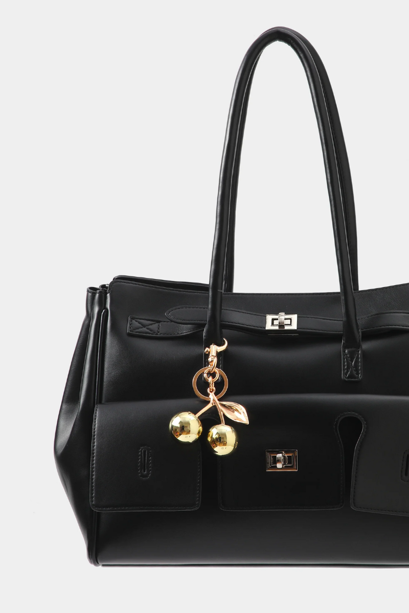 Sticky Bestie Cherry Charm - gold