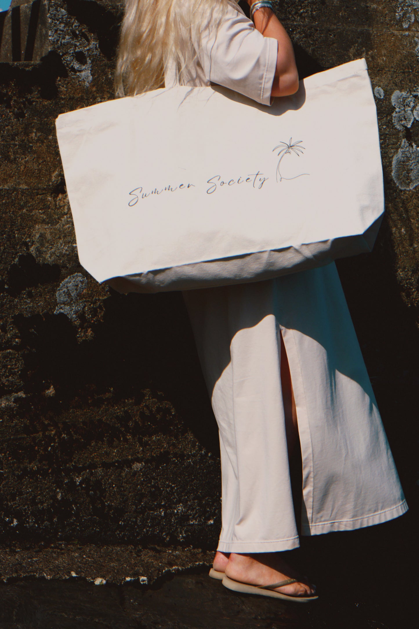 Summer Society Goods Oversized Canvas Tote Bag