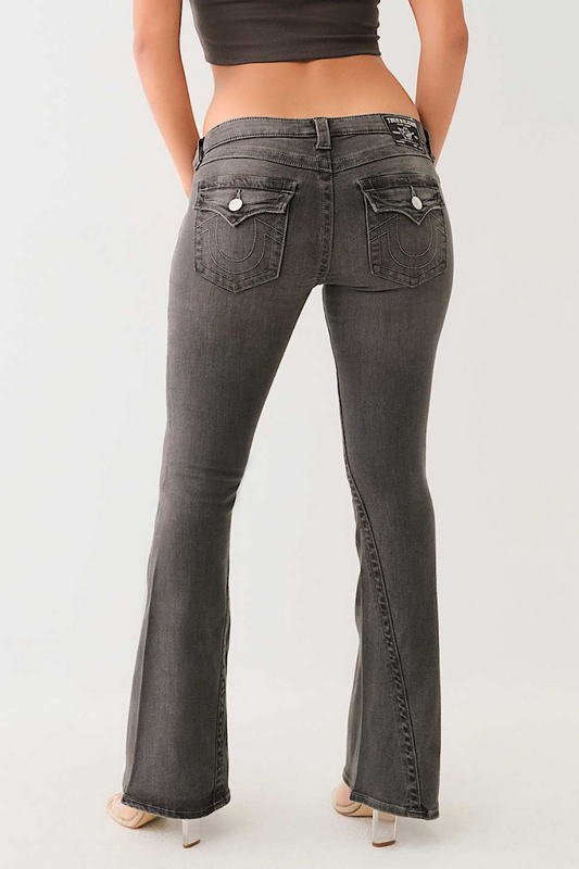 True Religion Joey Low Rise Flare - charcoal