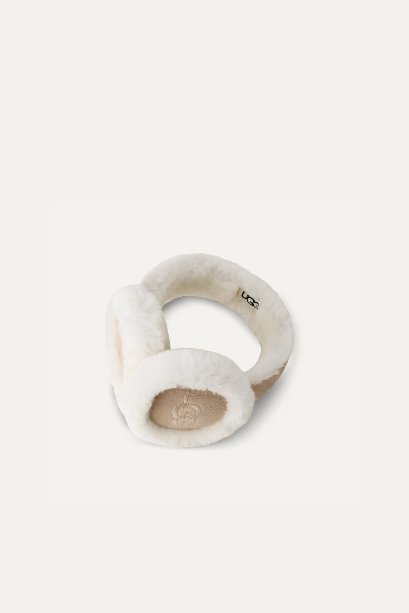 UGG W EMBROIDERED LOGO EARMUFF チェスナット UGG Women's Embroidered Logo Ear Muffs Chestnut One Size : Amazon