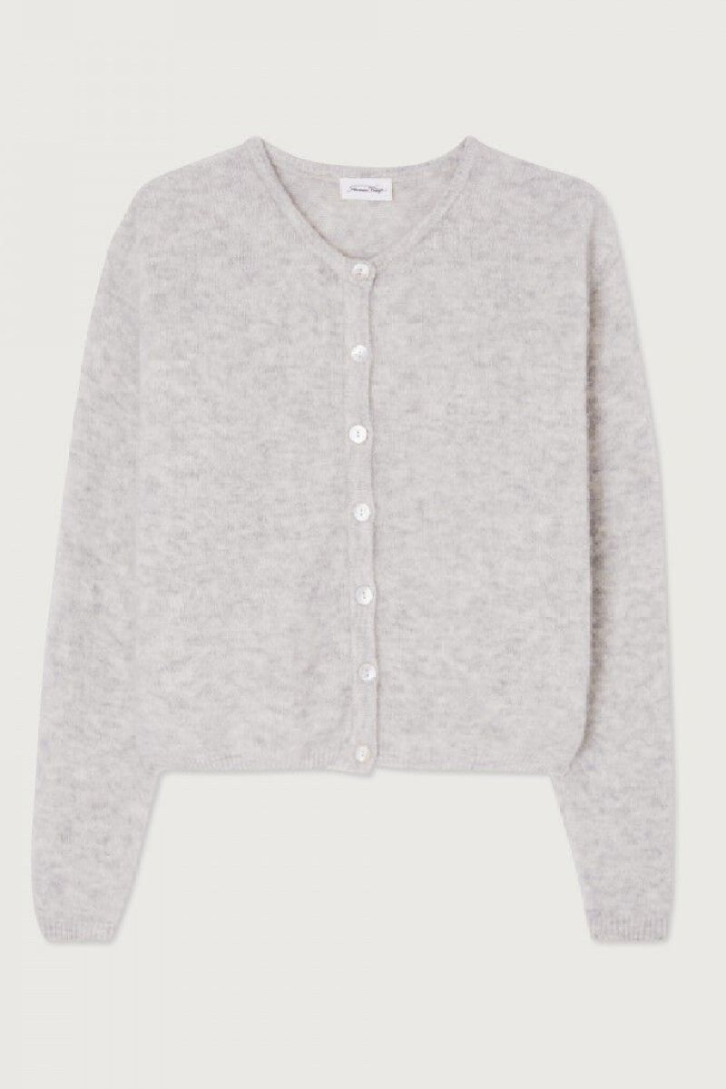 American Vintage Vitow cardigan - melange light grey
