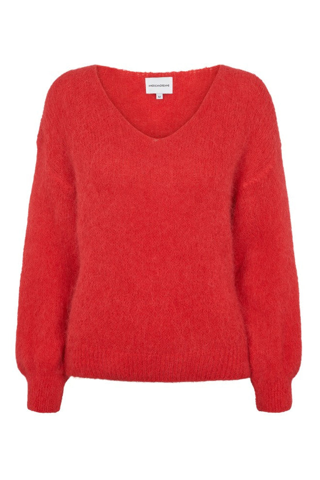 Americandreams Milana LS Alpaca Pullover - Lipstick Red