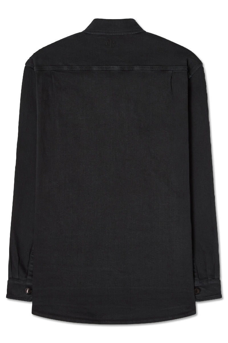 AVENY Hooper Shirt Washed Twill - Black Washed Out Effect