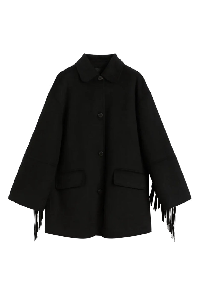 Brixtol Textiles Edie Fringes - black