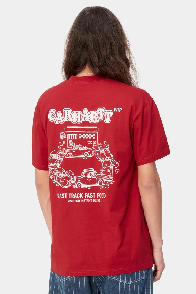 Carhartt WIP S/S Fast food t-shirt - samba/white