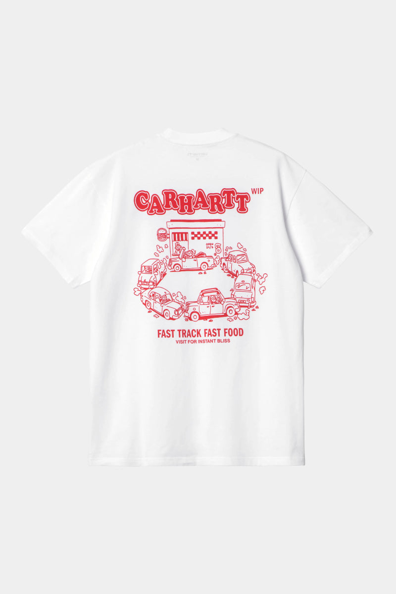 Carhartt WIP S/S Fast food t-shirt - white / red