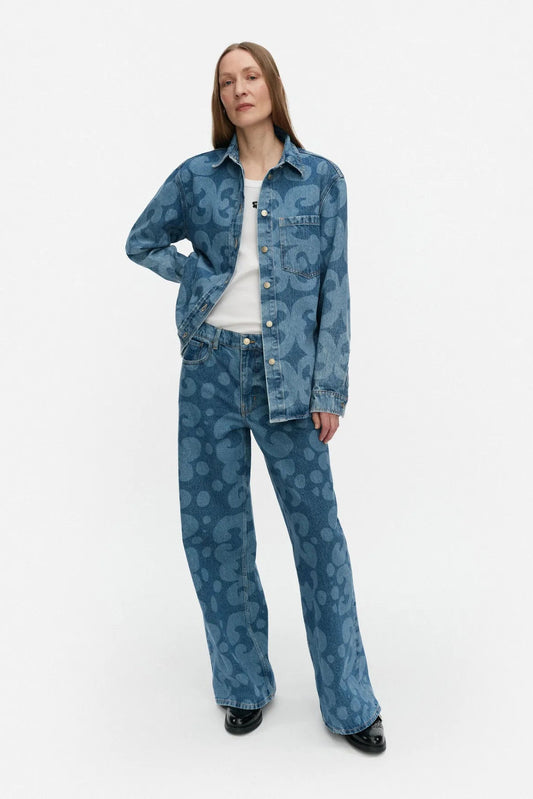 Marimekko Maridenim Vaihe Keidas paita - mid indigo