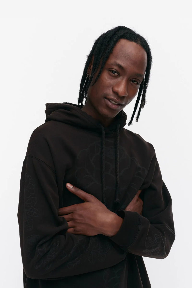 Marimekko Sanoma Vihkiruusu Placement Kioski huppari - musta / musta