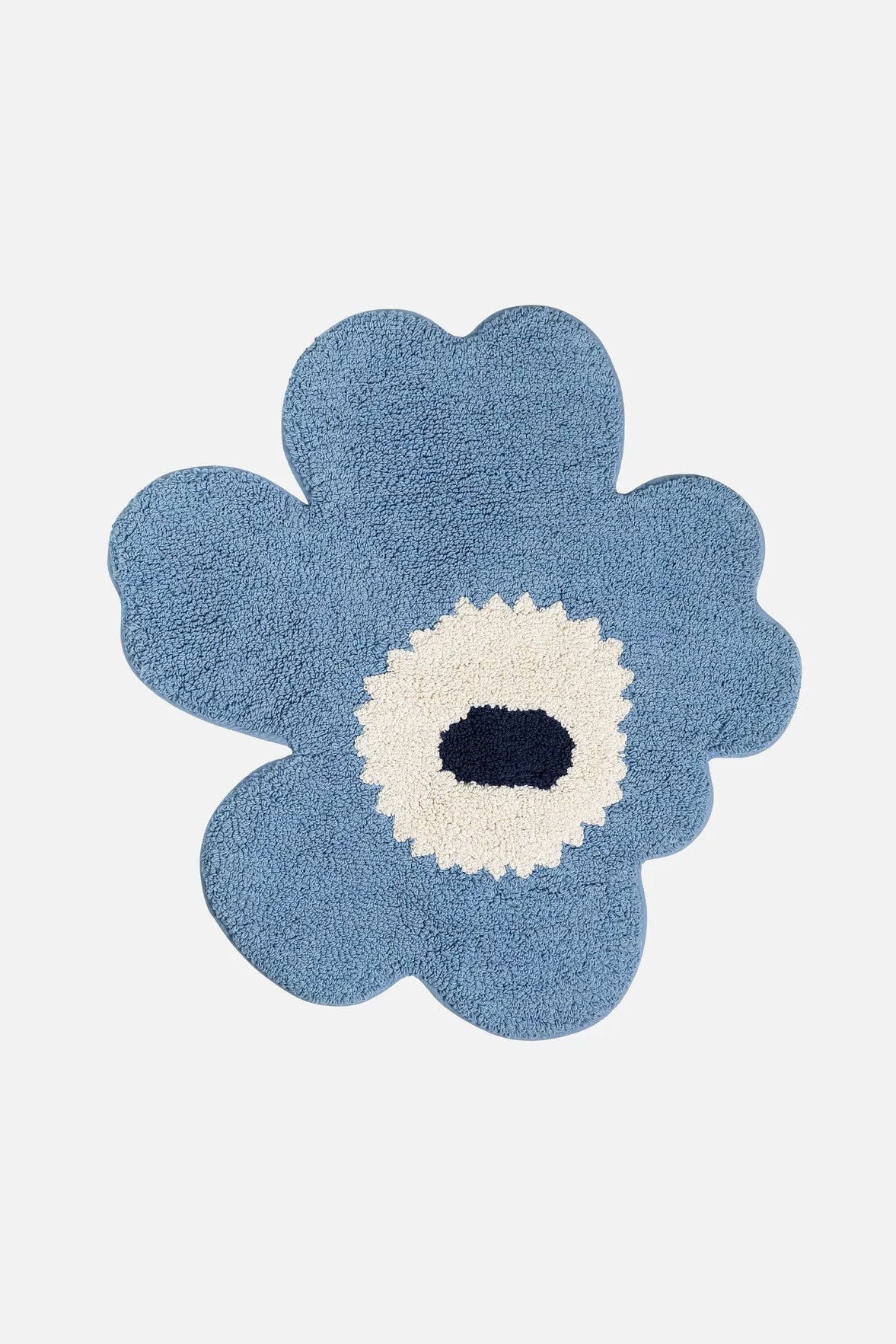 Marimekko Unikko kylpyhuoneen matto 73 x 74 cm - vaaleansininen / valkoinen