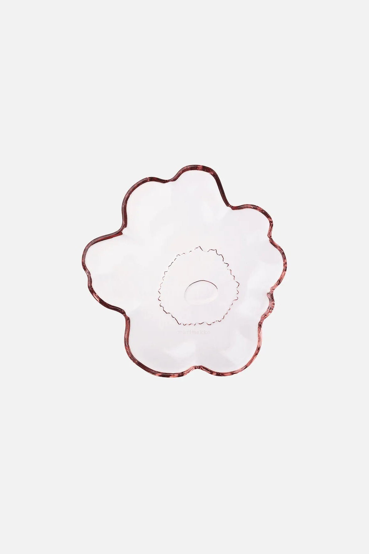 Marimekko Unikko lasilautanen 13 cm - vaaleanpunainen
