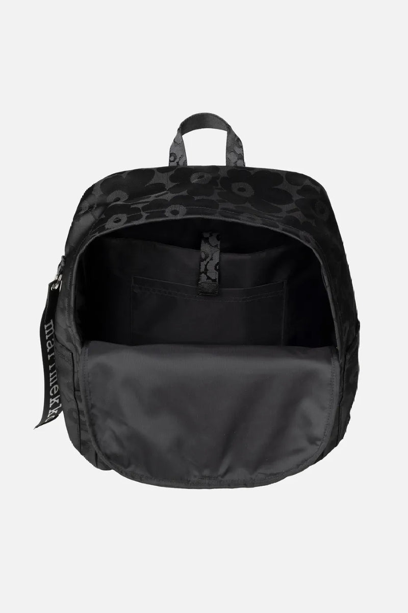 Marimekko Zip top Backpack Unikko reppu - musta