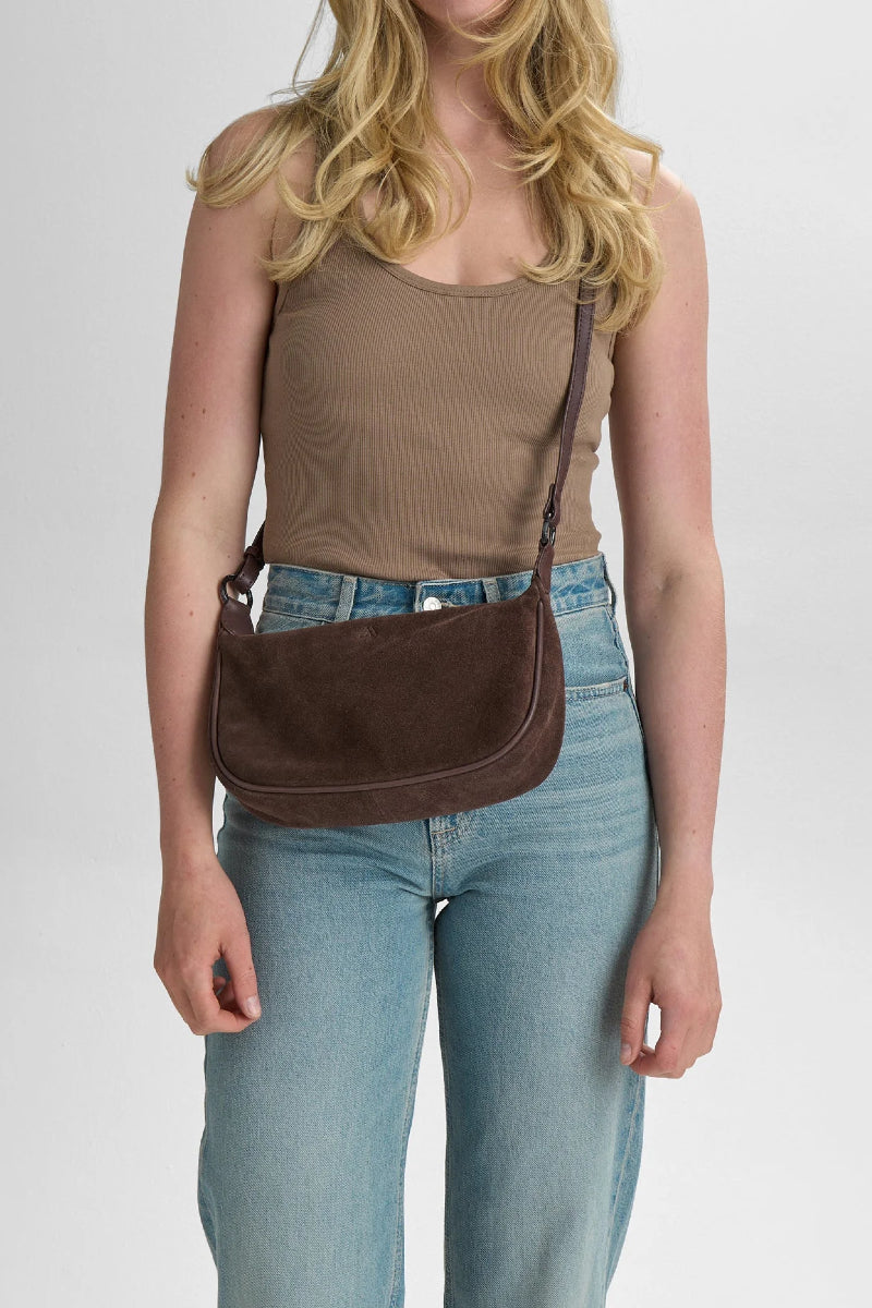 Markberg Mini MuseMBG bag - suede dark brown