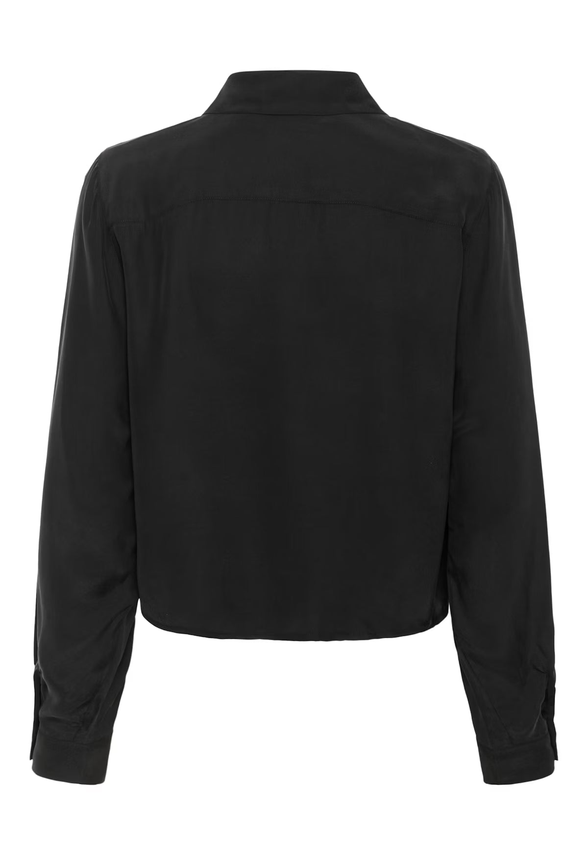 My Essential Wardrobe MWSilk Short shirt - black