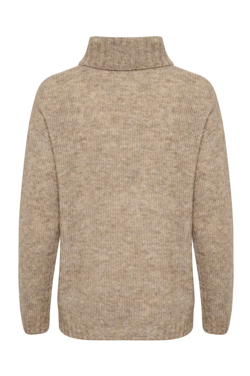 My Essential Wardrobe The Knit Rollneck 11 - Dune Melange
