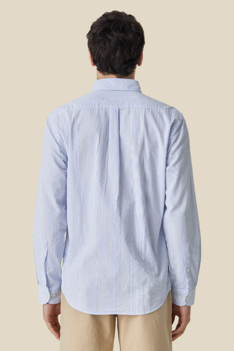 Portuguese Flannel Atlantico shirt - stripe blue