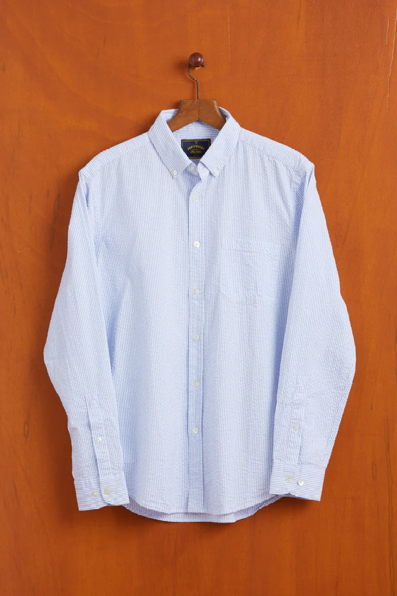 Portuguese Flannel Atlantico shirt - stripe blue