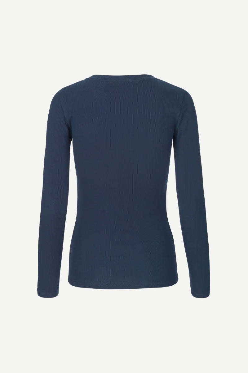 Samsøe Samsøe Alexa ls shirt - Night Sky