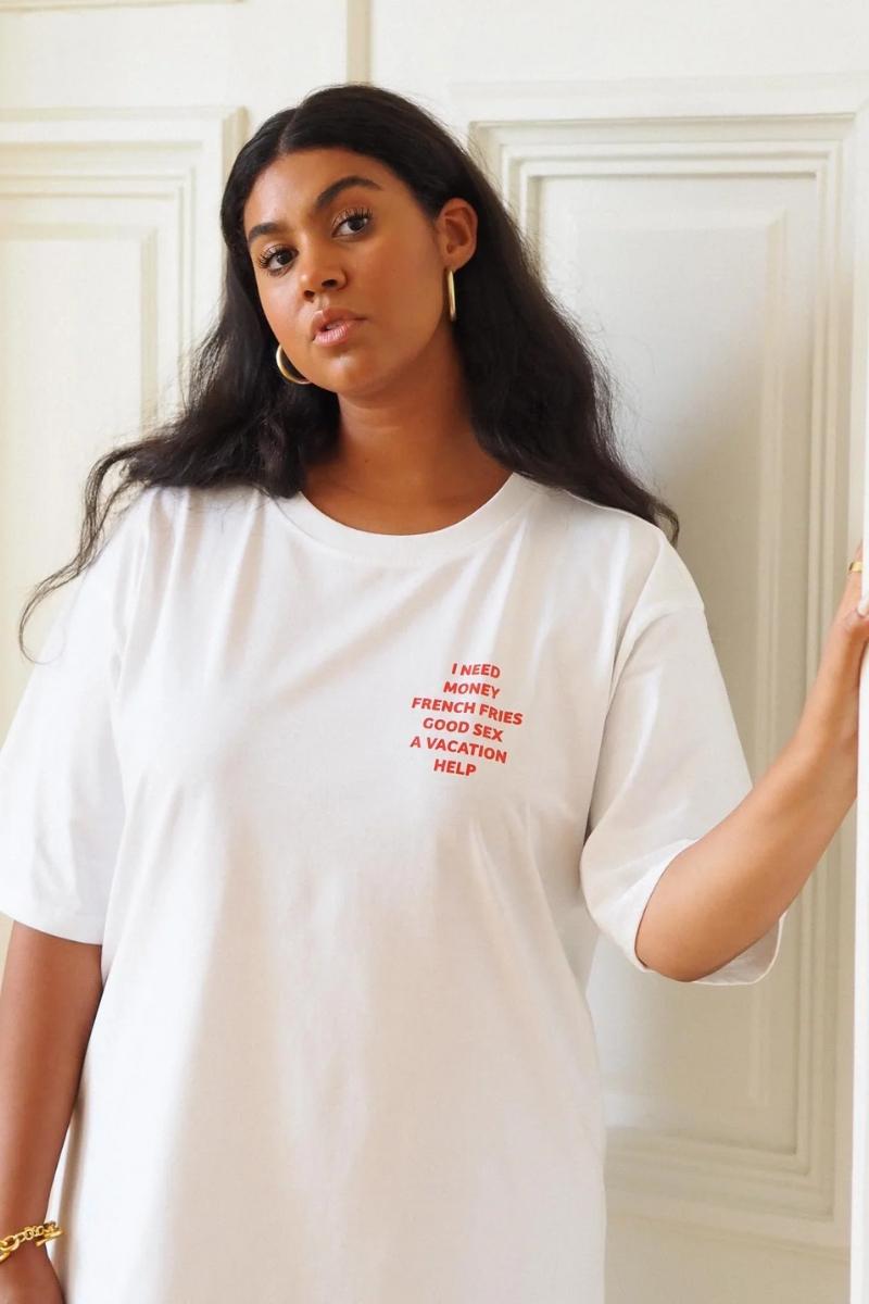 UHANA valkoinen t-paita