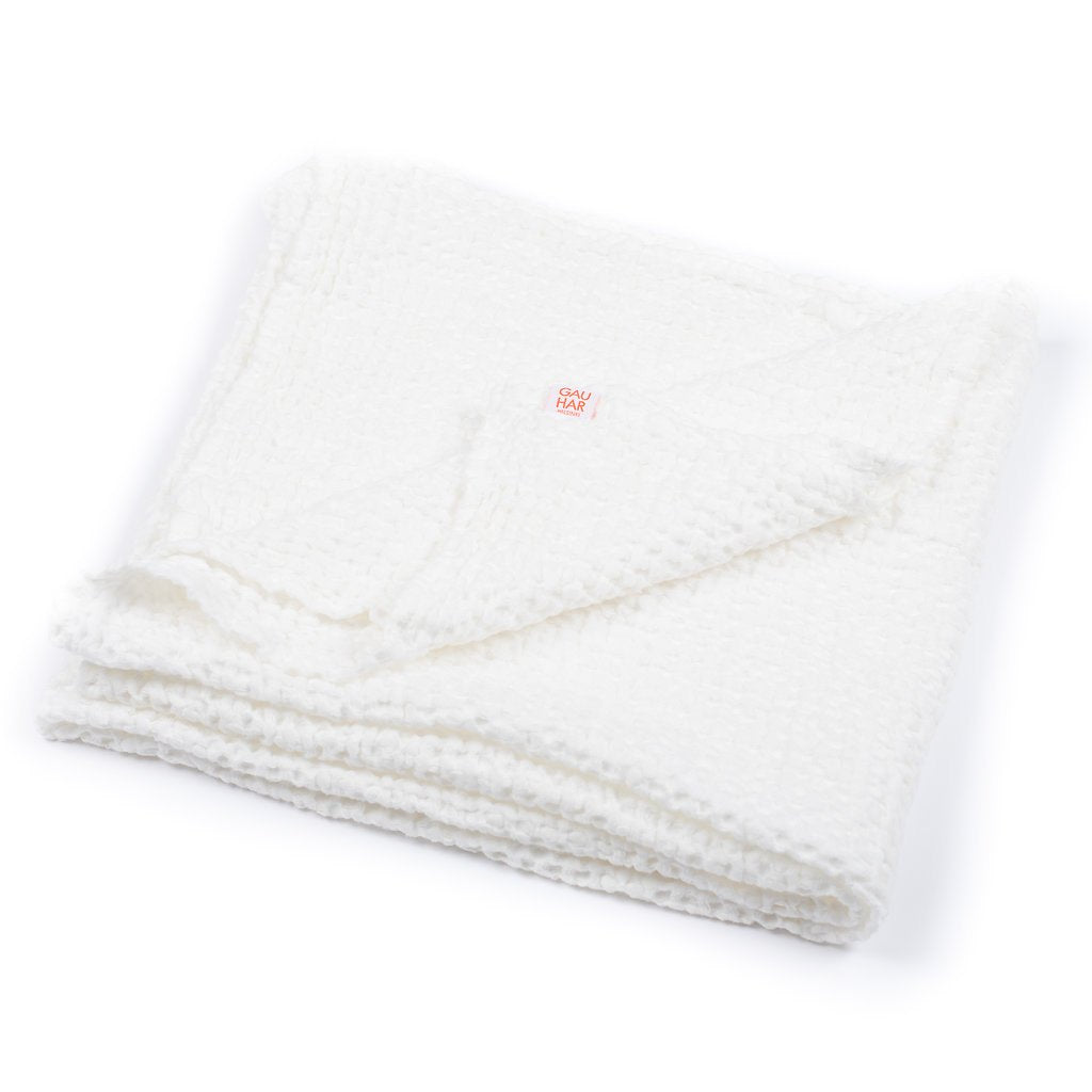 Gauhar waffle towel - large white