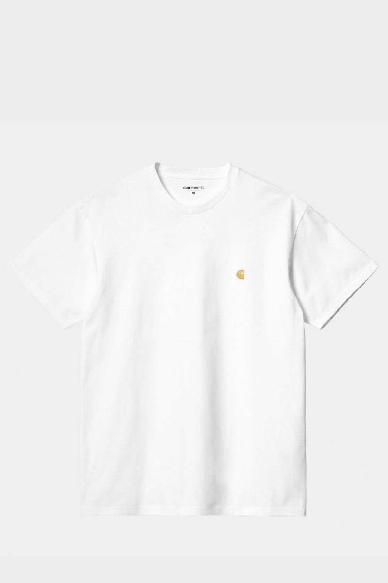 Carhartt WIP S/S Chase T-shirt - white / gold