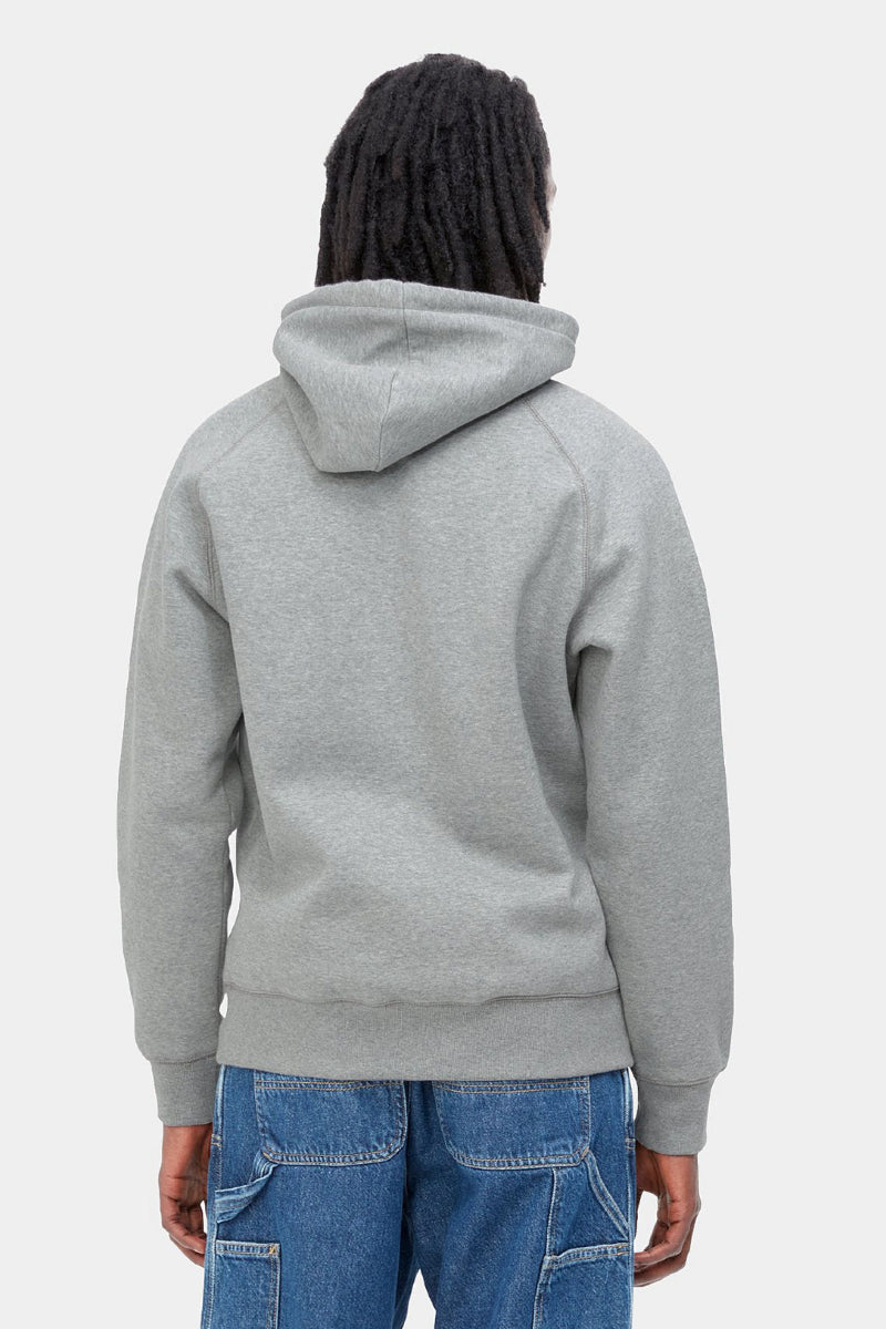 Carhartt WIP Hooded Chase Sweat - grey / gold