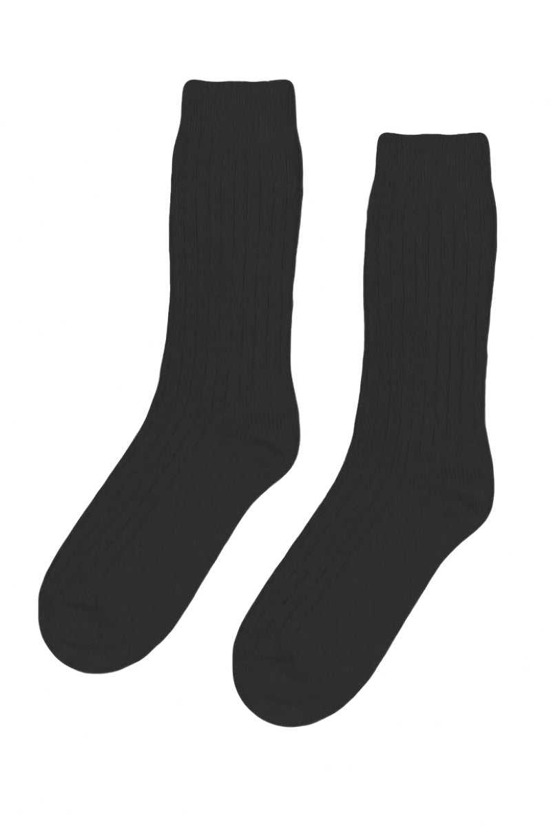 Colorful Standard Merino wool blend sock - deep black