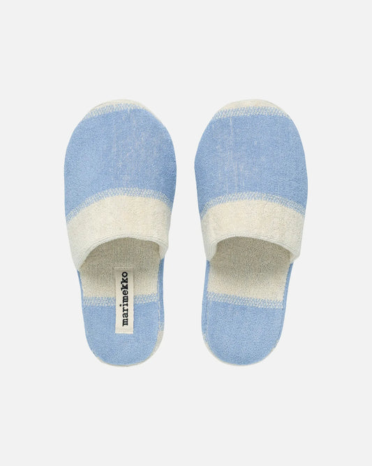 Marimekko Galleria slippers - light blue / white