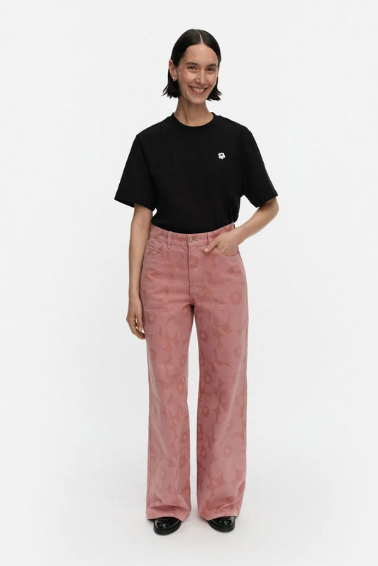 Marimekko Maridenim Wide Unikko farkut - vaaleanpunainen