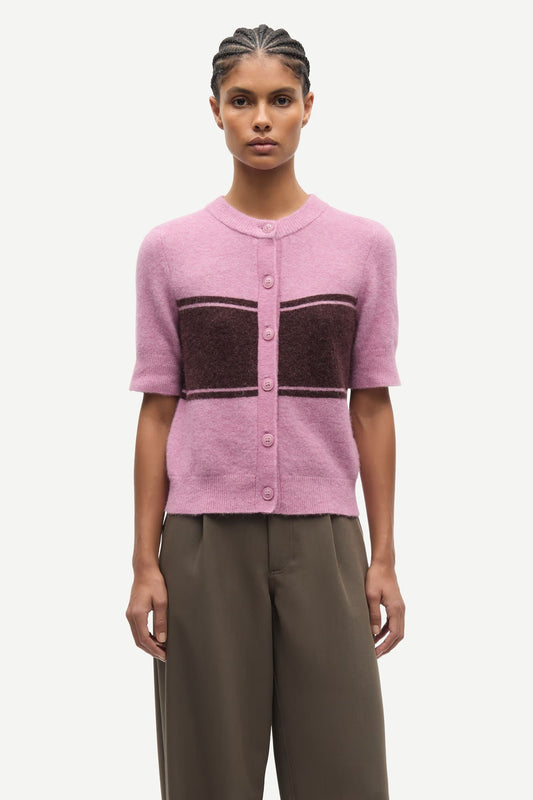 Samsøe Samsøe Sanoura SS cardigan - orchid wide st.