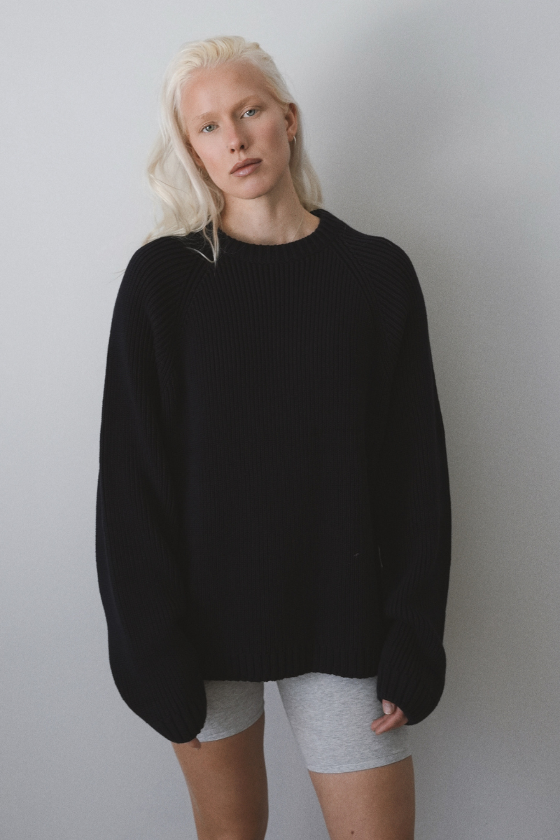 OUNCE garments Eva Cotton knit - navy