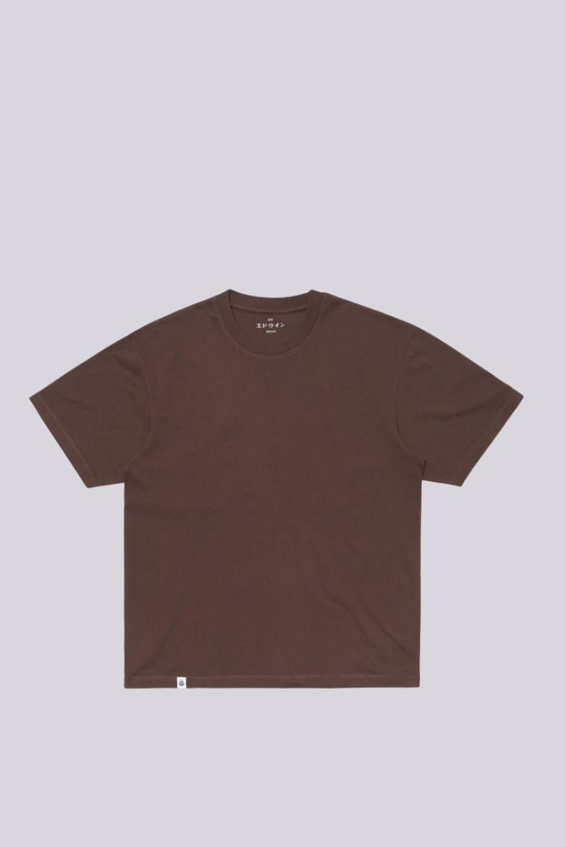 EDWIN Oversize Basic T-Shirt - coffee bean
