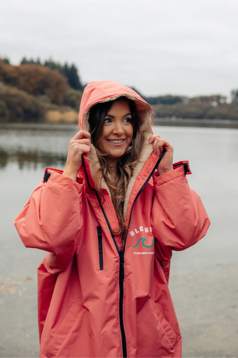 Bleubird Unisex Nordic Robe  - coral