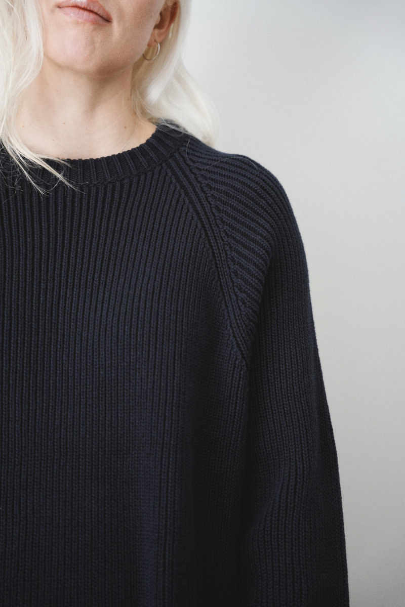 OUNCE garments Eva Cotton knit - navy