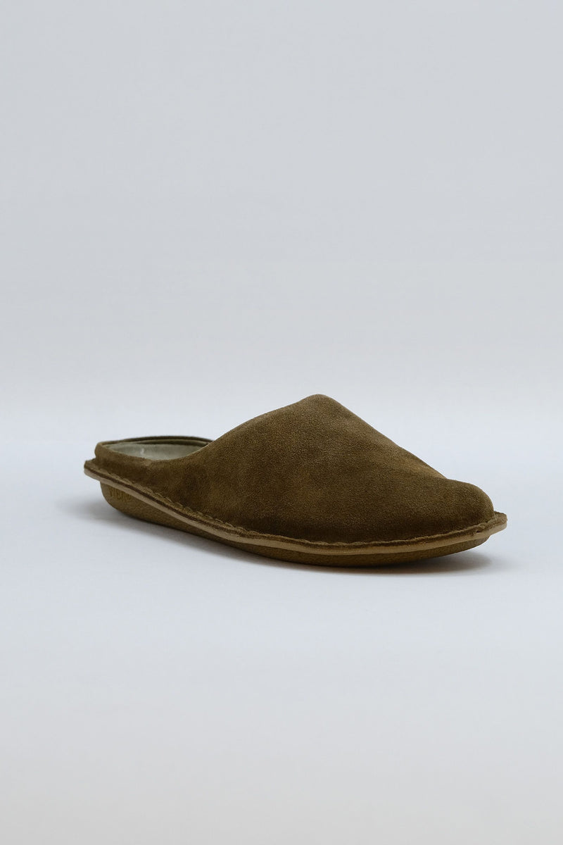 VIBAe ROMA Bio Suede Bosco Khaki kengät viistosti edestä