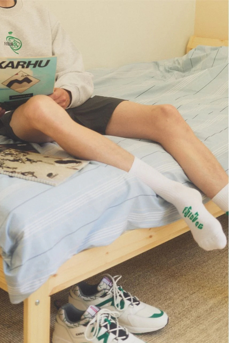 Karhu Fusion OG socks - white / ultramarine green
