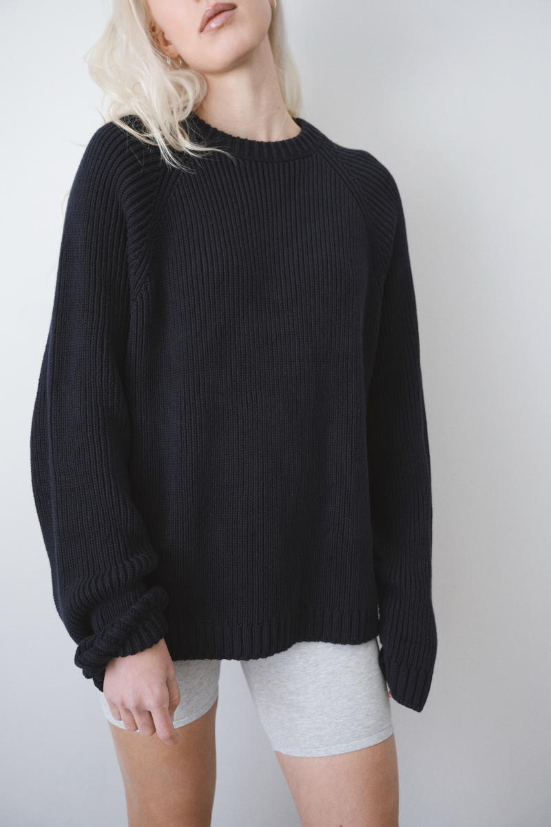 OUNCE garments Eva Cotton knit - navy