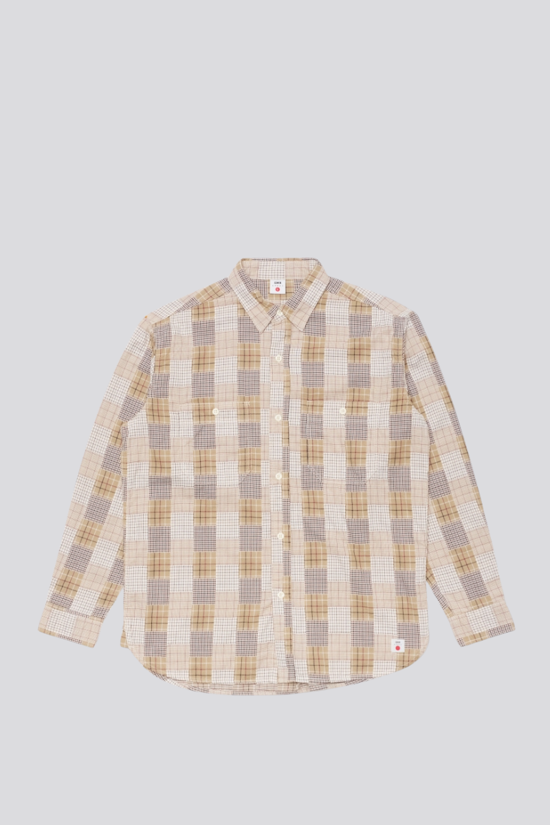 EDWIN Work Shirt LS kauluspaita - beige / brown