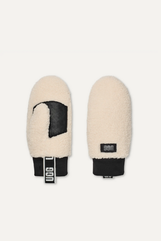 UGG Uggfluff Mitten With Logo Tape - nimbus